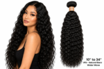 Water Wave Hair Extensions #1b - Weft