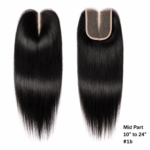 Straight  4" × 5" Lace Closure 1b - Mid Part - Image 2