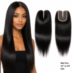 Straight  4" × 5" Lace Closure 1b - Mid Part