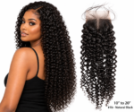 Kinky Curly 4"x 5" Lace Closures  #1b - Mid Part