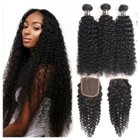 Blaksatyn 1b kniky curly 4x5 free-parting closures