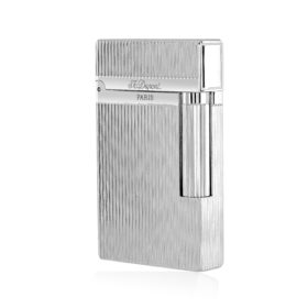 ST Dupont Montparnasse Ligne 2 Lighter - Silver Vertical Lines