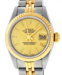 Ladies 14k Yellow Gold/Steel Rolex Oyster Perpetual DateJust 26mm