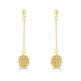 9 kt Yellow Gold Diamond Drop Earrings 0.50ct