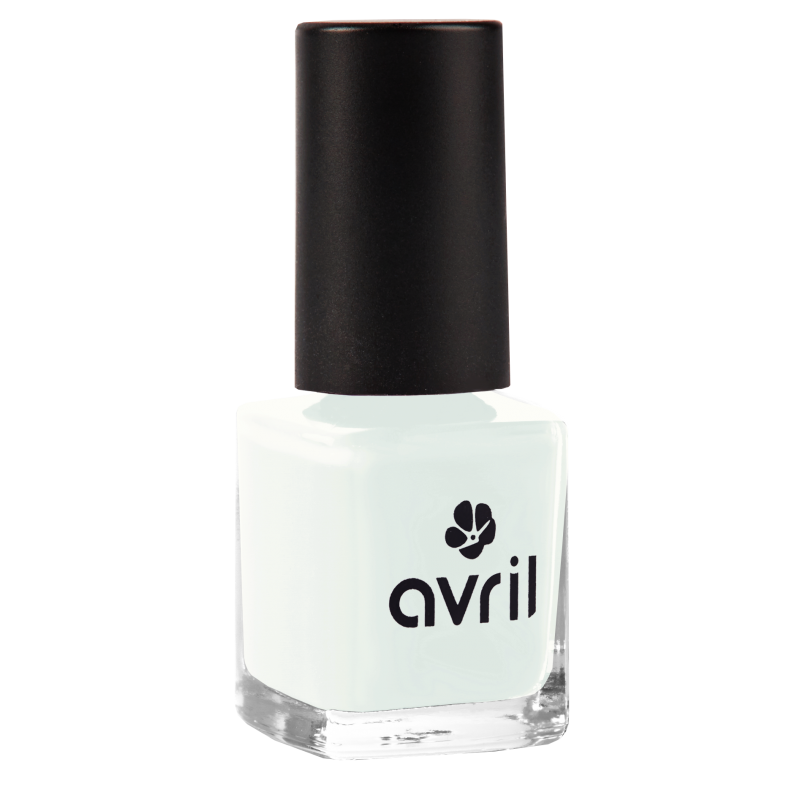 Avril-blue-white-faux-nail-polish-pastel-blue-nail-polish-700-Banquise Avril certified organic nail polish - 700 Banquise