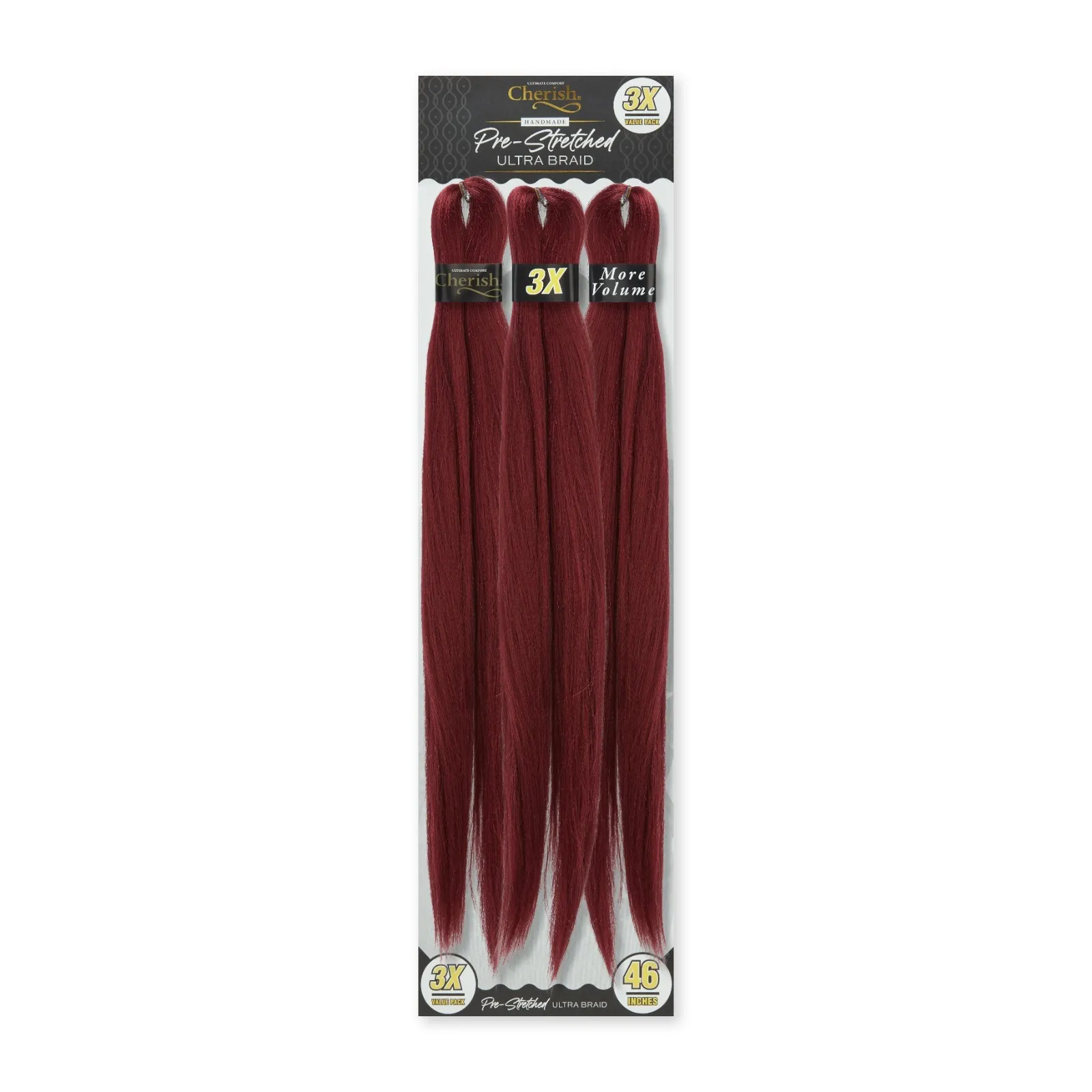 1 Cherish Bulk 3x Pre-Stretched Braids 46″
