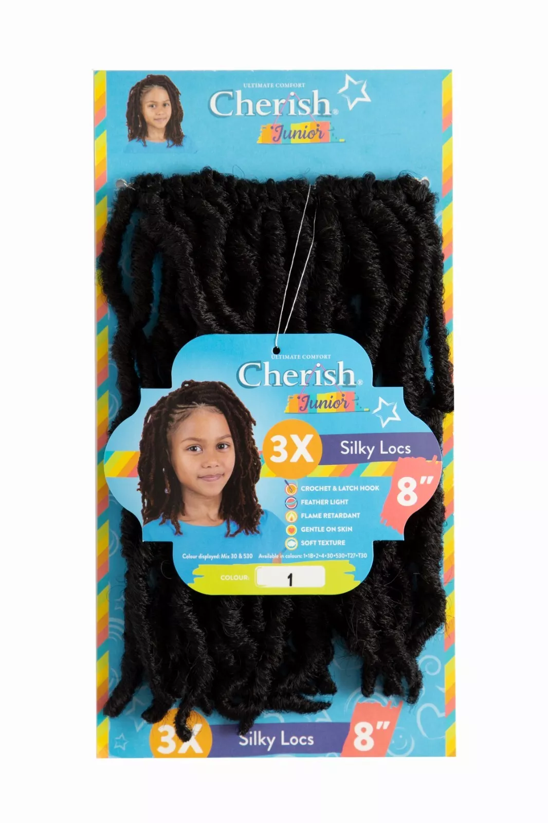 2 Cherish 3x Junior Butterfly Locs 8″