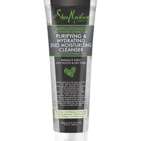 SheaMoisture Green Coconut Activated Charcoal Purifying Hydrating Duo Moisturizing Cleanser 9oz