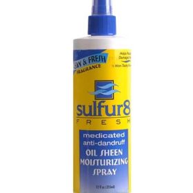 Sulfur 8 Fresh Medicated Anti Dandruff Oil Sheen Moisturizing Spray 12oz