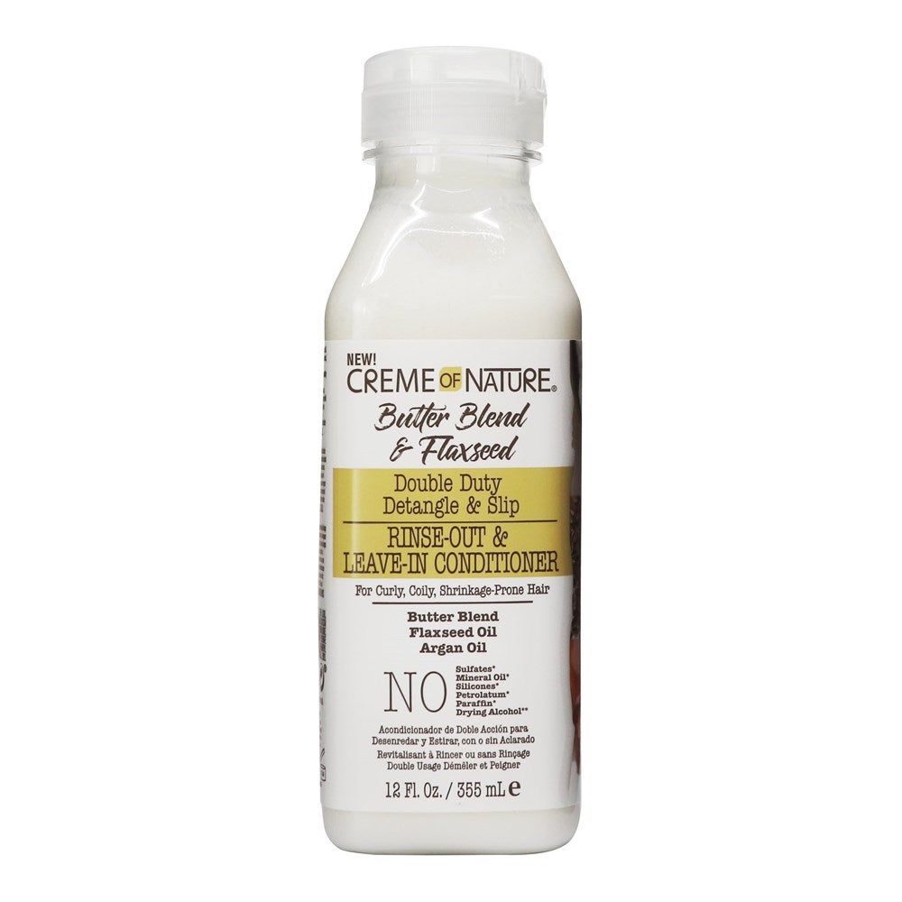 Creme of Nature Butter Blend And Flaxseed Rinse Out Leave In Conditioner 12oz