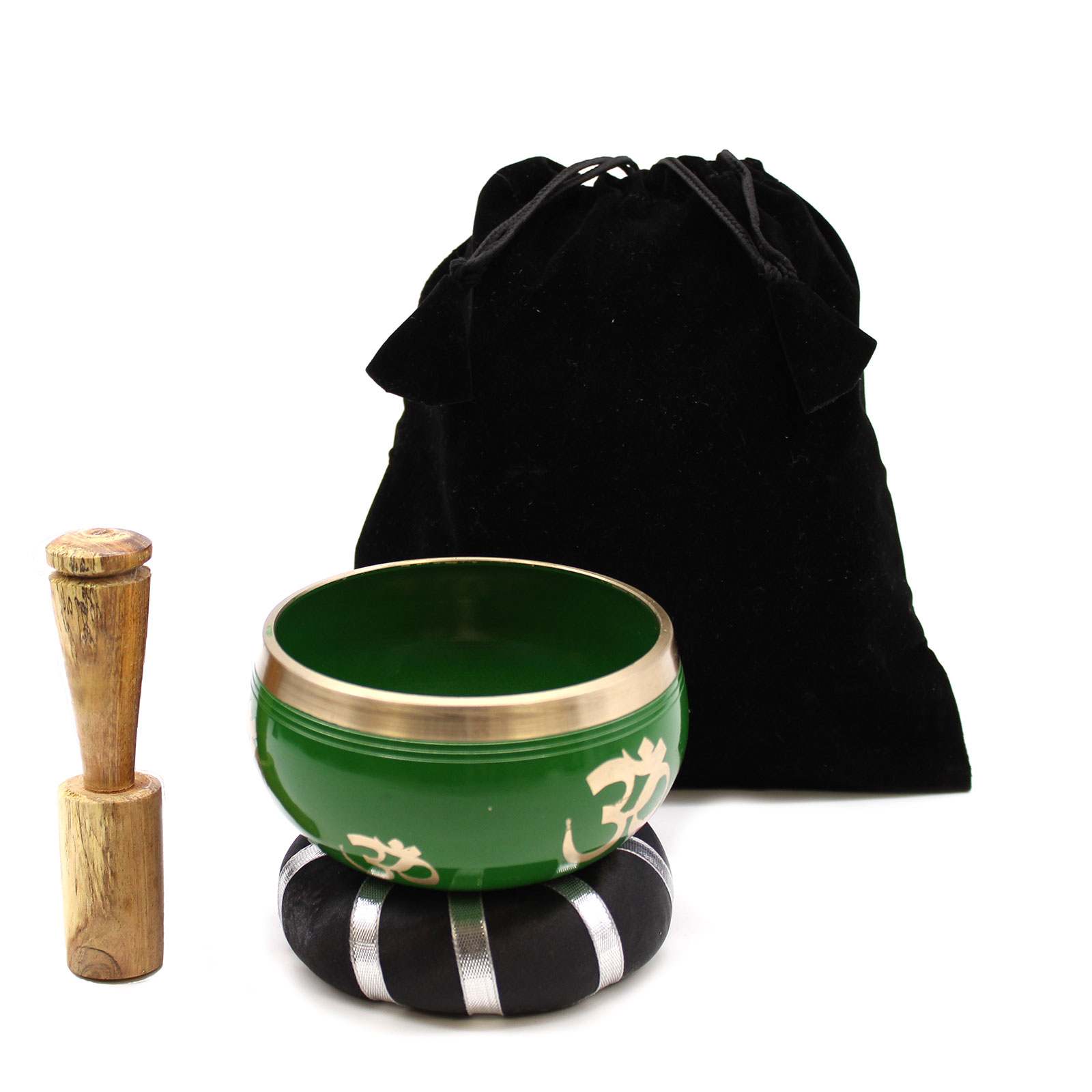 10.7cm Tree of Life Singing Bowl Set- Green 1
