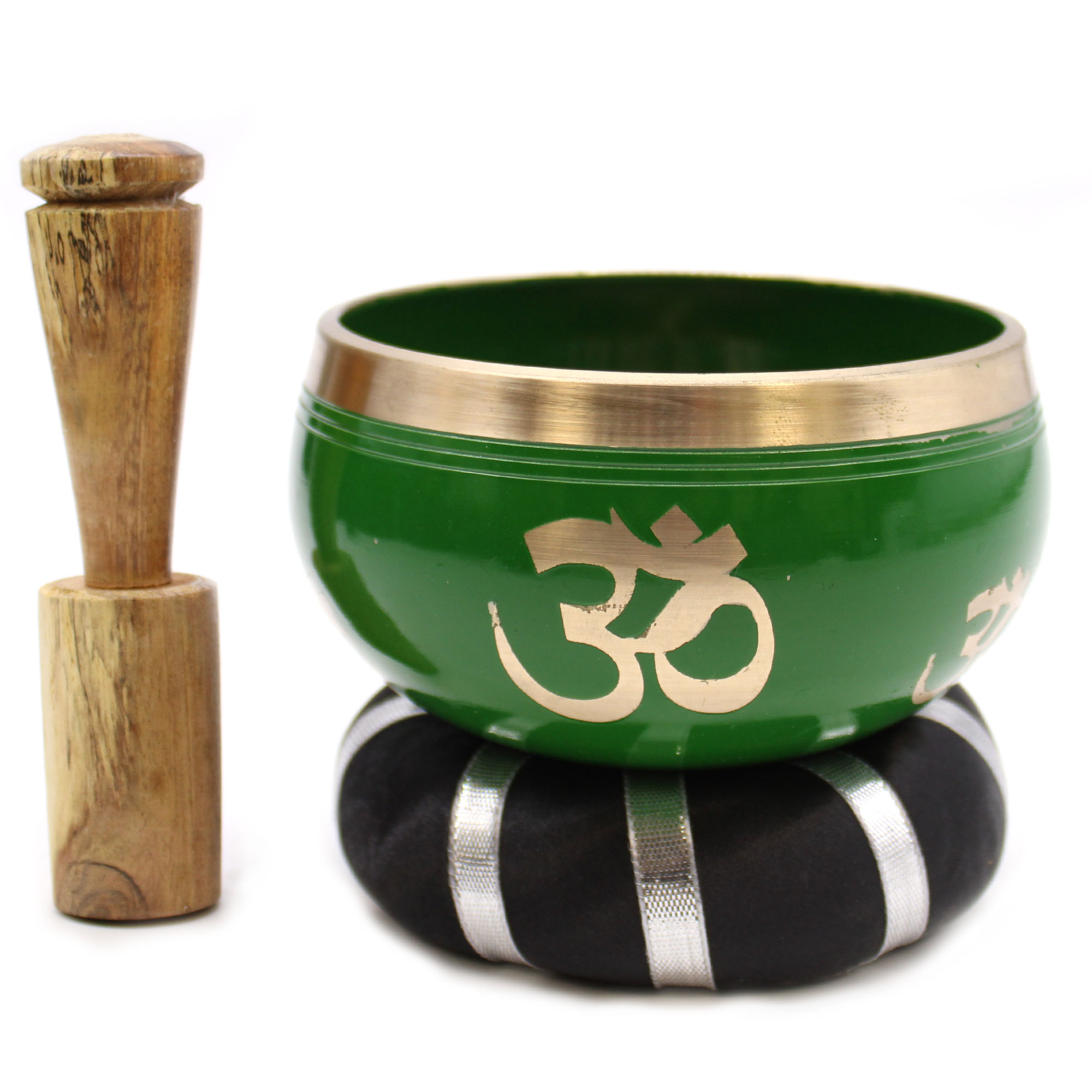 10.7cm Tree of Life Singing Bowl Set- Green