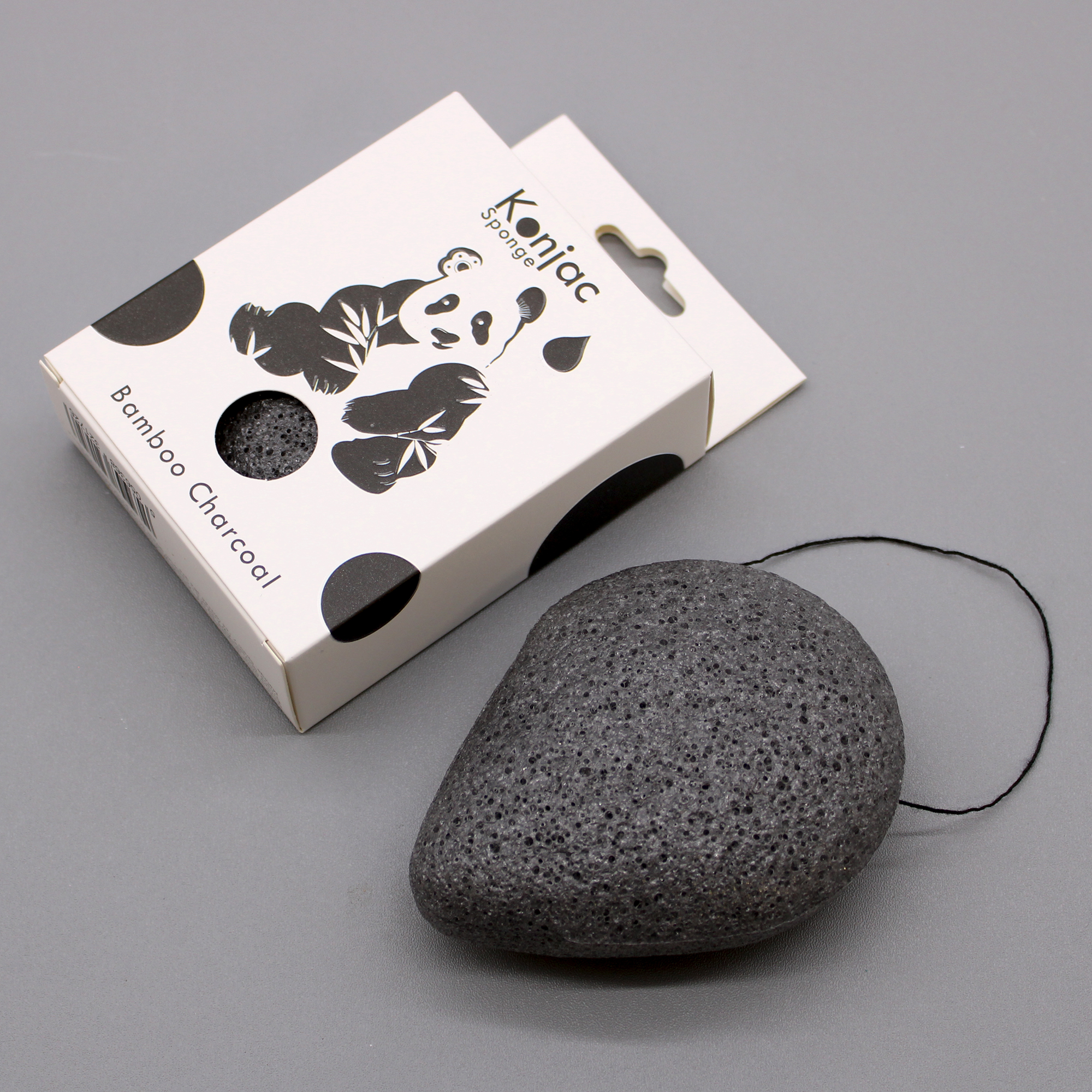 Konjac Sponge Teardrop Konjac Facial Sponges bamboo charcoal 1