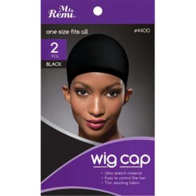 Ms. Remi 2pc Black Wig Caps