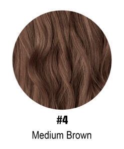 Straight Hair Extensions Weft - #4 Medium Brown