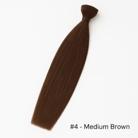 Straight Hair Extensions Weft - #4 Medium Brown