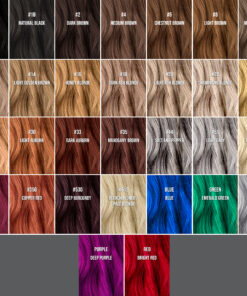 Hair Extensions colour chart - solid colours