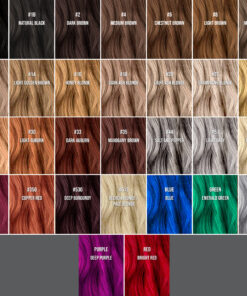 Hair Extensions colour chart - solid colours