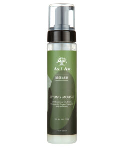 As I Am Rosemary Styling Mousse 8oz. Shop As I Am Styling Gels, Hair Oils, Pomades, Shampoos, Moisturisres, Conditioners, Detanglers, Serums, Hair Dyes...