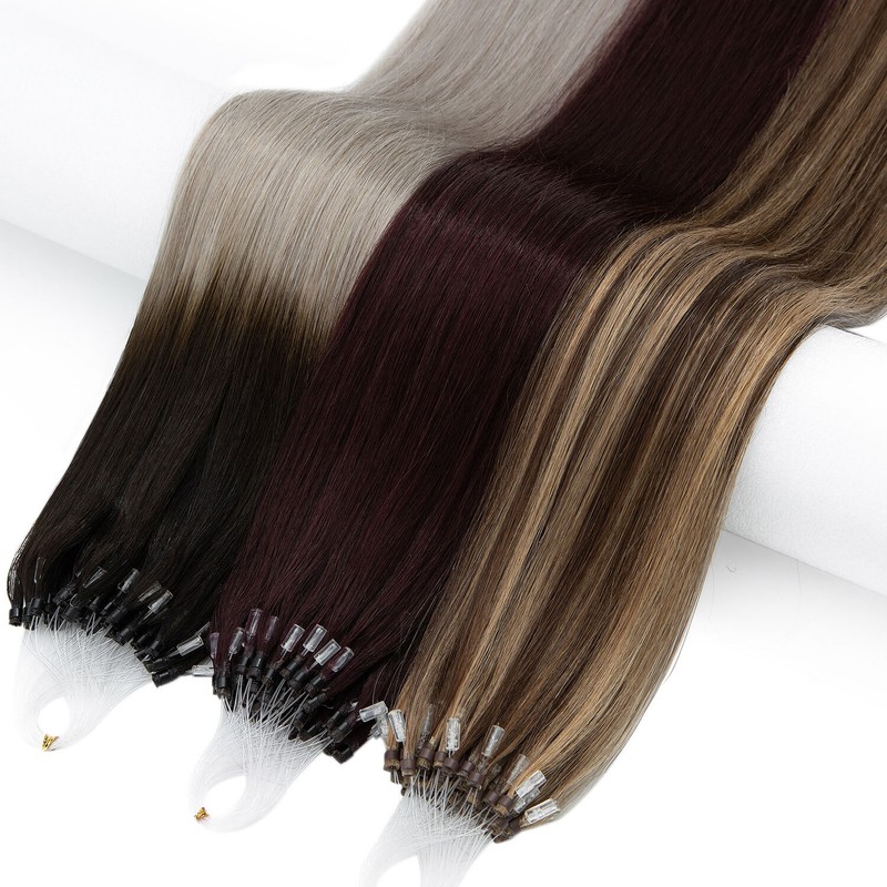 Add length & volume with Micro Loop Hair Extensions – discreet, easy to apply, and reusable. 100% human hair. No heat or glue needed. Shop now in the UK.