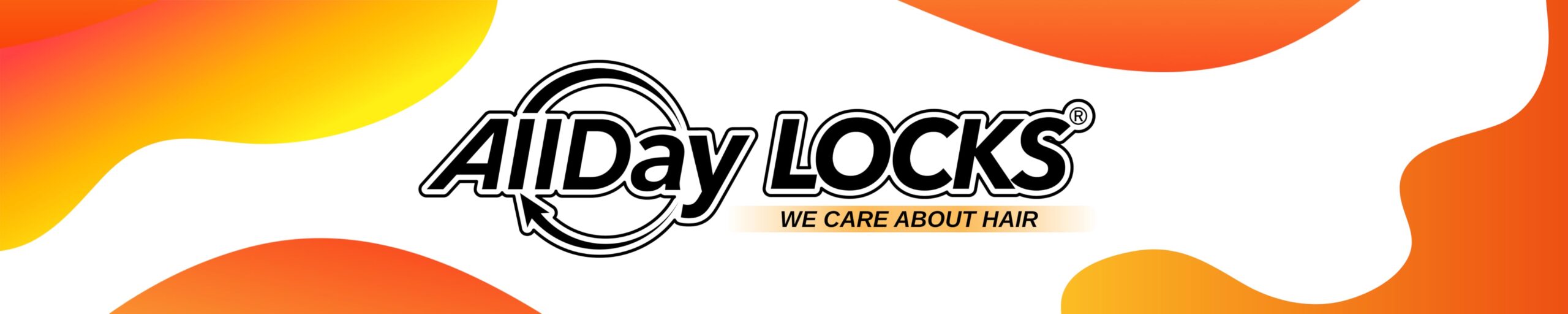 all day locks hair logo banner