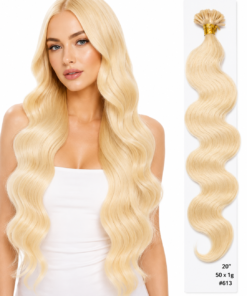 50 x 1g/s #613 Blaksatyn Pre Bonded U-Tip Body Wave Human Hair Extensions 20"