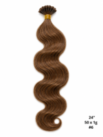 50 x 1g/s #6 Blaksatyn Pre Bonded U-Tip Body Wave Human Hair Extensions 24" - Image 3