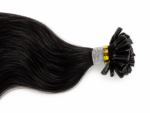 50 x 1g/s #1b Blaksatyn Pre Bonded U-Tip Body Wave Human Hair Extensions 22" - Image 4
