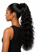 26" Water Wave Wrap-around Ponytail Extension #1b - Image 2